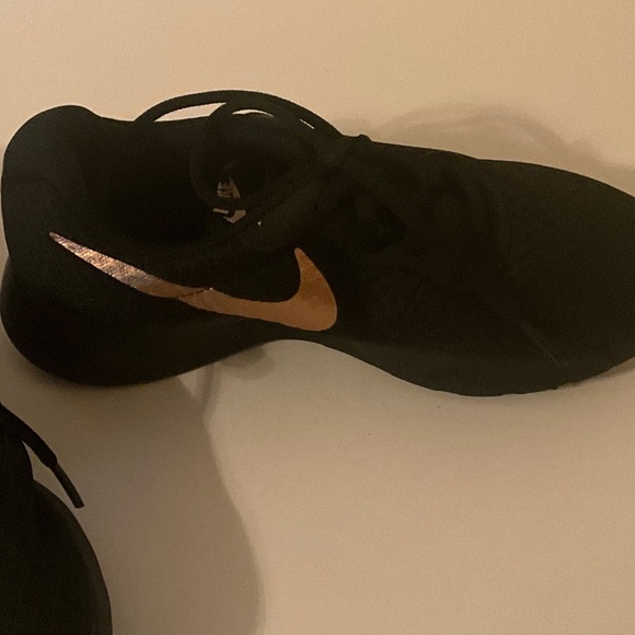 Nike Women's Black Sneakers with Bronze Swoosh - Picture 3 of 5
